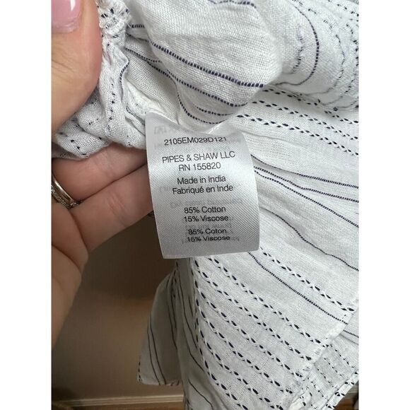 Veronica Beard Cox Smocked Flounce Coverup Mini Dress Sz. L - Picture 10 of 11